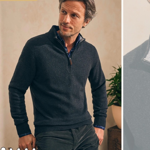 Faherty Mountain Quarter Zip Sweater - Picture 1 of 7